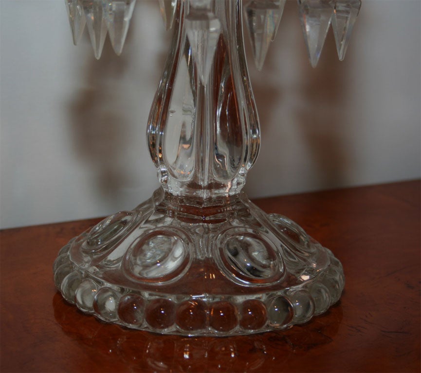 Trident Cut Crystal Candelabra by Baccarat