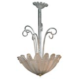 Hand Blown Murano Chandelier with Sea Shell Design