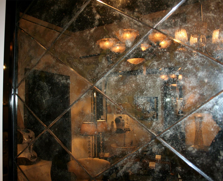Spectacular Hollywood Diamond Panel Smoked Mirror at 1stDibs smoked