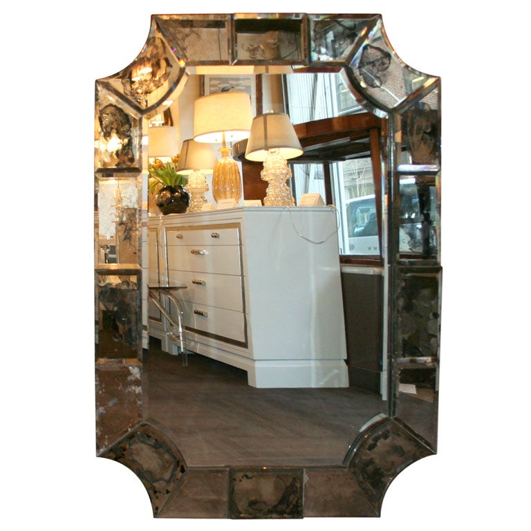 Exceptional Hollywood Mirror with Smoked Borders