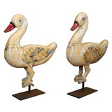 Antique Wooden Painted Carousel Ducks