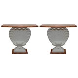 Pair of Shell-Shaped Console Tables by Jansen