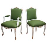 Vintage Set of 10 Dining Louis XV Dining Chairs by Jansen