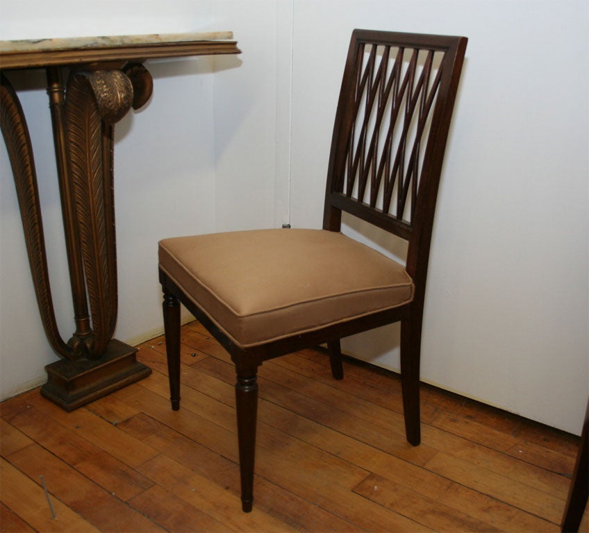 French 6 Dining Chairs by Jansen in the spirit of Emilio Terry For Sale