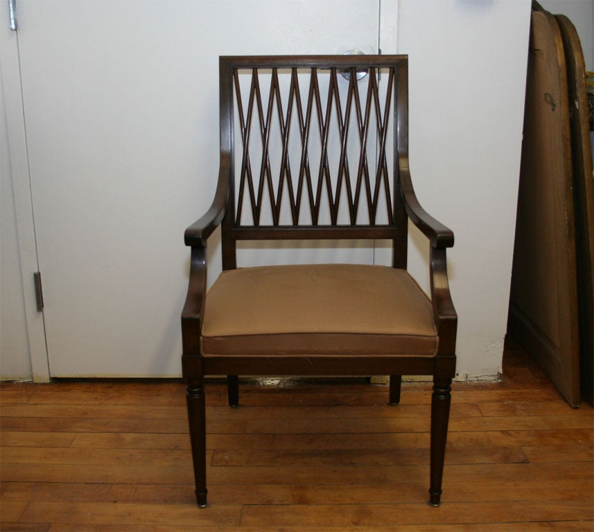 6 Dining Chairs by Jansen in the spirit of Emilio Terry For Sale 2