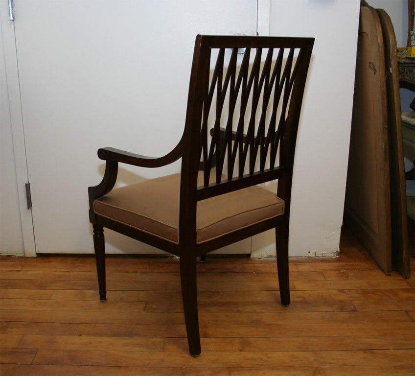 6 Dining Chairs by Jansen in the spirit of Emilio Terry For Sale 4