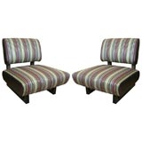 James Mont chairs in Paul Smith fabric