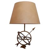 Bronze astrolabe table lamp