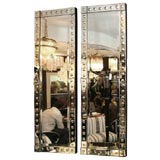 Pair of 1940's French Dot Mirrors