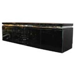 Custom Black Mirrored Cantalever Credenza 4