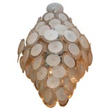 1970's White Vistosi Disc Chandelier