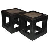 Chinese Black Lacquered Cube Table (ref. Tom 4)