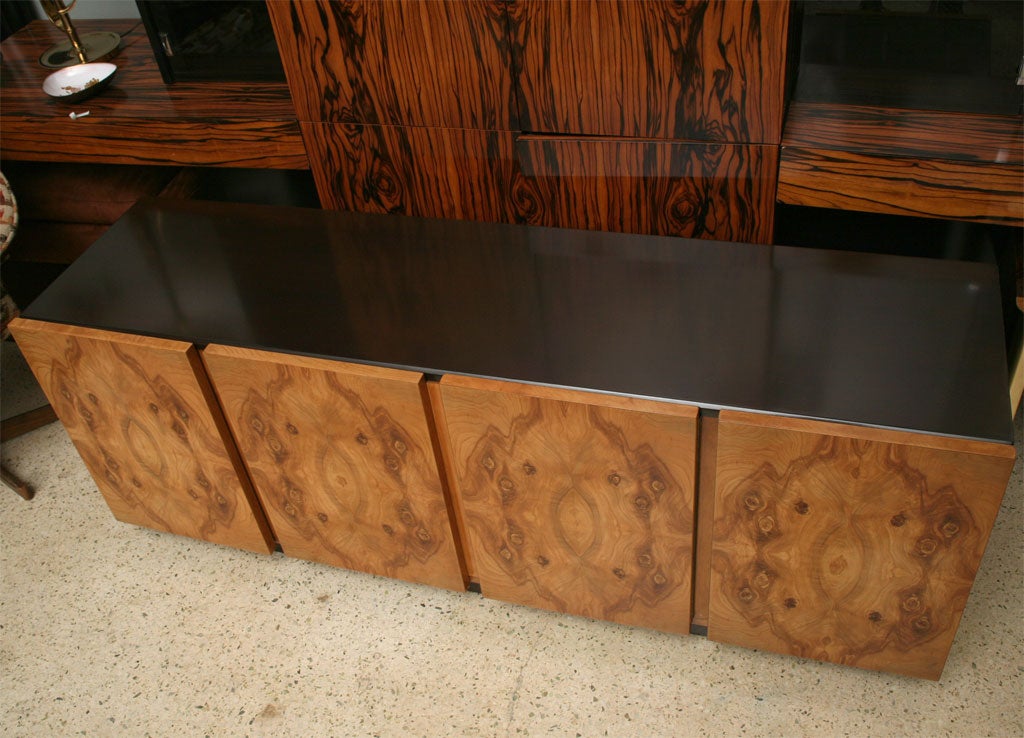 Wood 70's Burlwood Entertainment Console