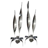 Chrome Flame Andirons