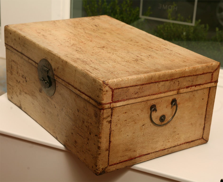 Chinese Cream Vellum Trunk