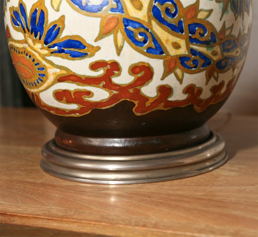 Dutch Gouda Pottery Lamp