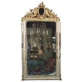 Silver leaf Louis Philippe mirror