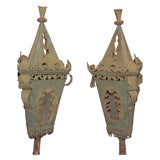 A Fanciful Pair of Spanish Tôle Procession Lanterns