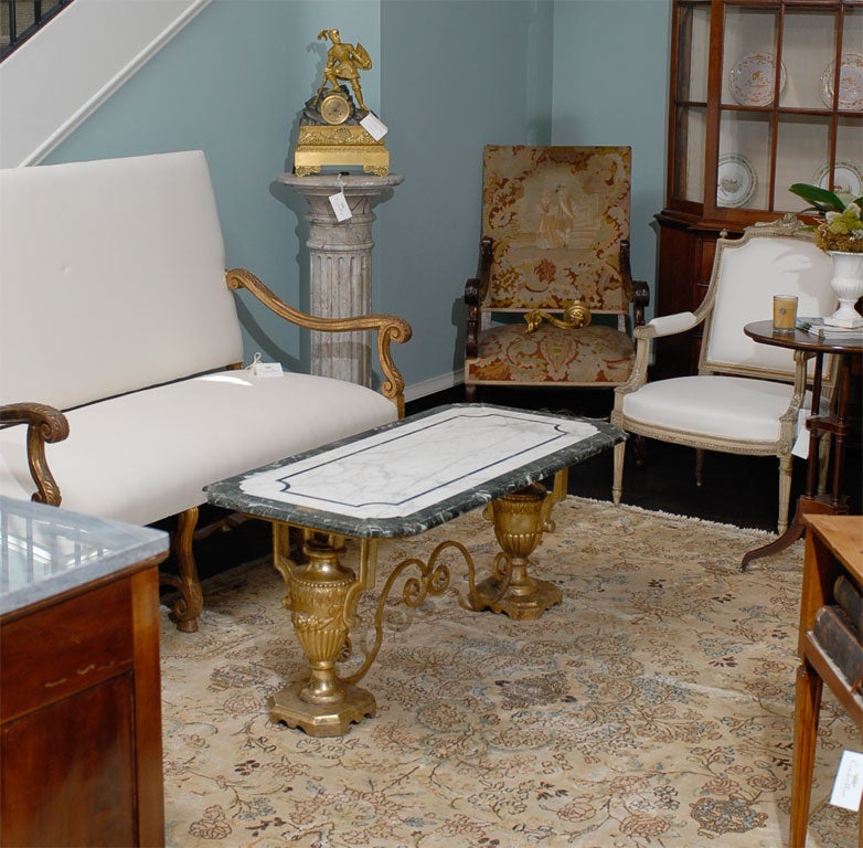 18th Century Giltwood and Iron Base Cocktail Table