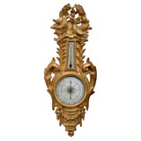 Antique 18th Century Louis XV, Water Gilt Barometer