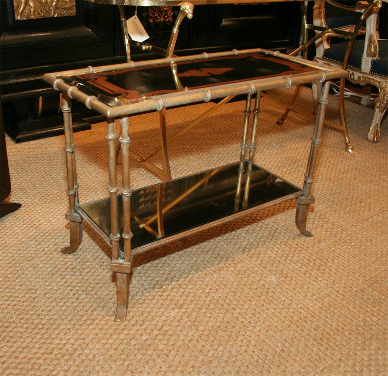 A pair of sofa end tables