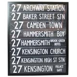 Vintage English Bus Destination Sign