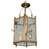 Antique Rare Brass two light oil lamp  lantern