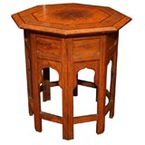 Anglo Indian Brass and Copper Inlaid Octagonal Occasional Table