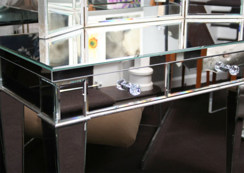 mirrored desk vanity