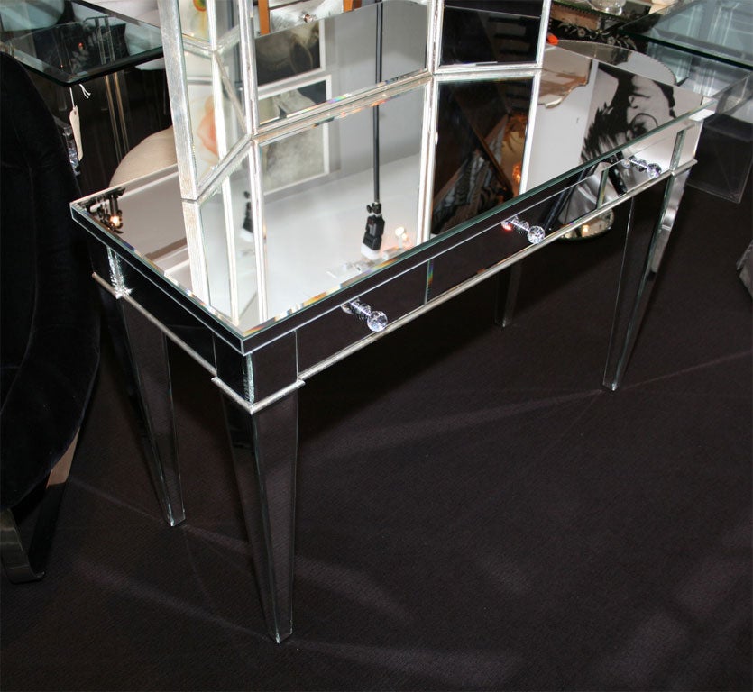 desk with mirror