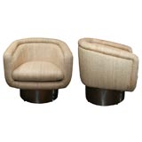 Pair of 1970's Leon Rosen Tub Chairs for the Pace Collection