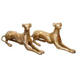 Vintage Brass Greyhound Figurines