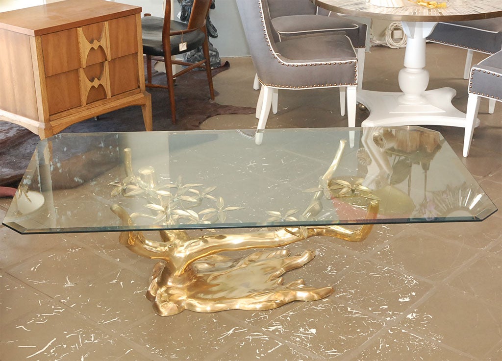Vintage Brass Cherry Tree Coffee Table