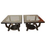 Vintage Regency Dove Side Tables