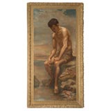 Large Oil Painting of a Neapolitan Fisherman
