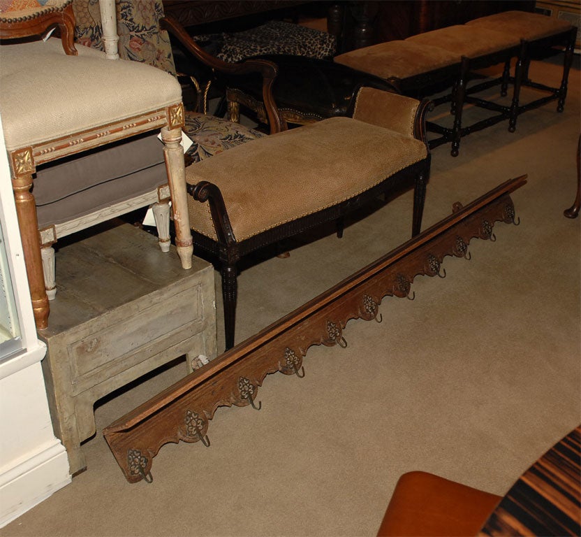 Oak Coat Rack / Shelf