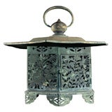 Antique Hanging Japanese Copper Lantern