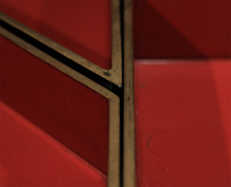 Wood Japanese Tangram Lacquer Bento Box Stand For Sale