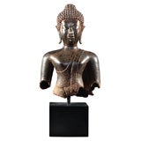 Antique Thai Bronze Bust of Buddha