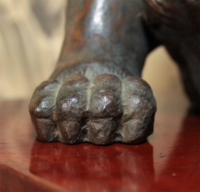 Japanese Cast Bronze Lion Dog Censer 1