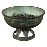 Japanese Finely Cast Bronze Mizu-bachi or Water Vessel Bowl