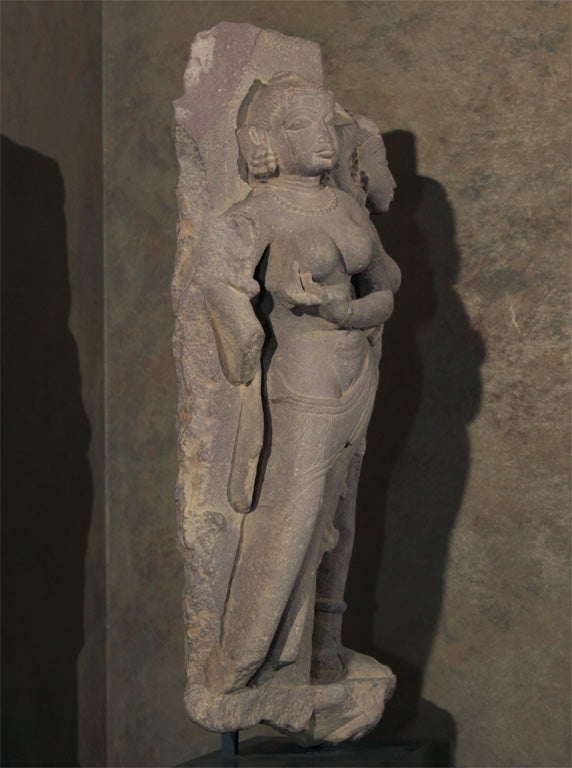 Indian Erotic Sandstone Carving of Celestial Beings 6