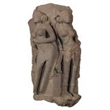 Indian Erotic Sandstone Carving of Celestial Beings