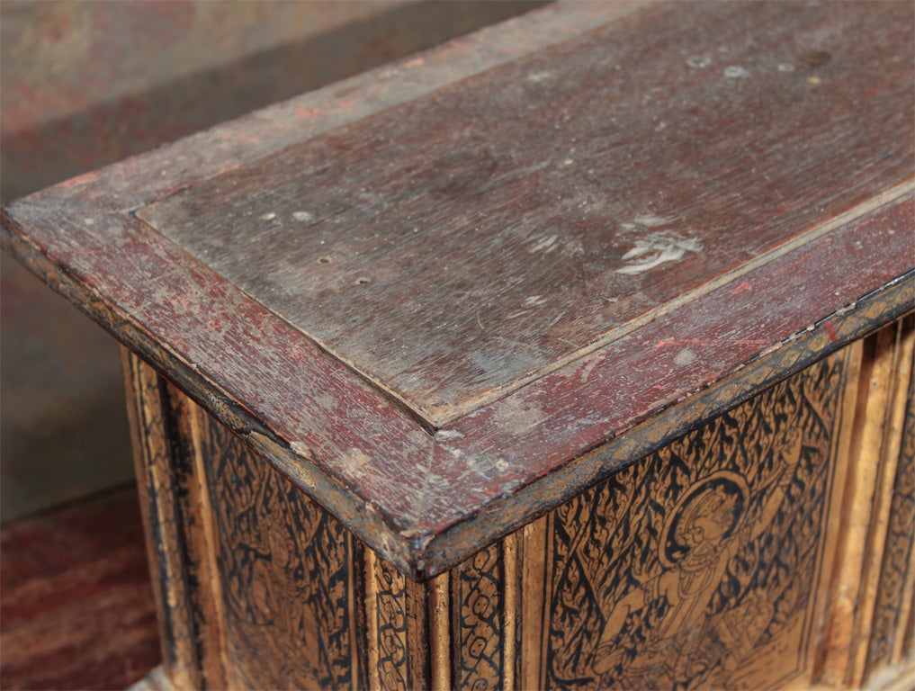 Thai Gilt Wood Manuscript Box For Sale 2