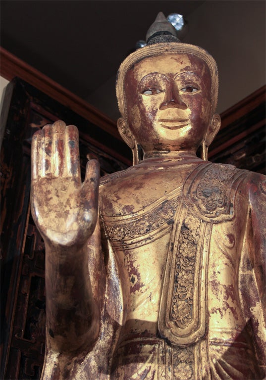 Exceptionally Large Burmese Dry Lacquer Buddha For Sale 2