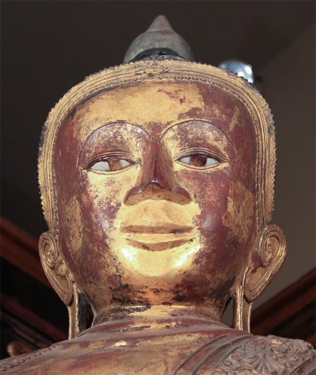 Exceptionally Large Burmese Dry Lacquer Buddha For Sale 6