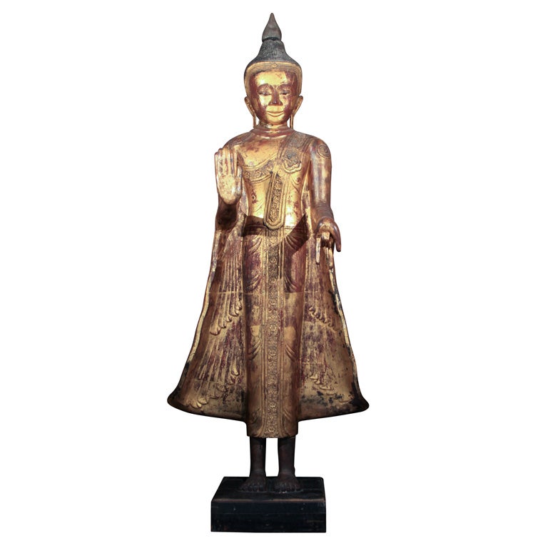Exceptionally Large Burmese Dry Lacquer Buddha For Sale