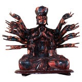 Vietnamese Lacquered Figure of a Seated Kuan Yin