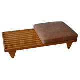 Low Bench / Ottoman with 2 Leather Cushions