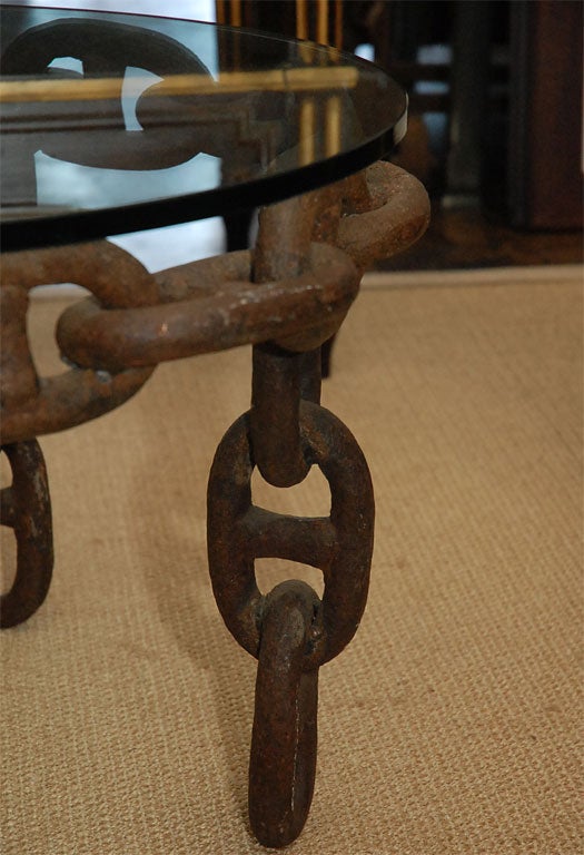 Mid-20th Century Chain link industrial table